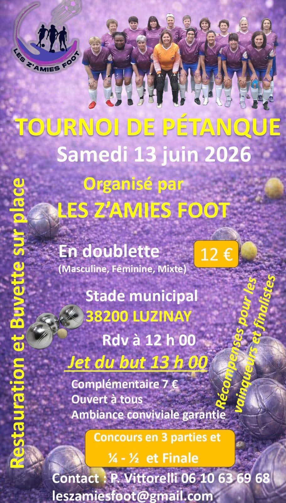 Z'amies foot - Tournoi de pétanque